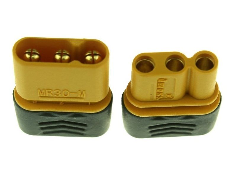 Amass MR30 High-Current Connector System with Cable Protection