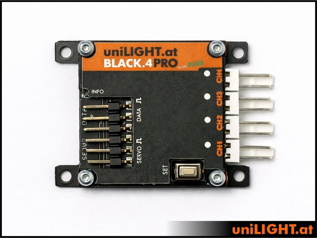 uniLIGHT 4 canaux, BLACK.4 +