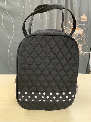 Black Quilted Lunch Box
