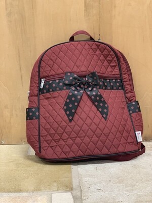 Red/Black Quilted Backpack