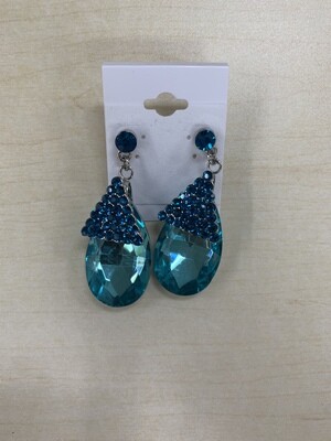 Formal Earrings Blue Stone Dangle