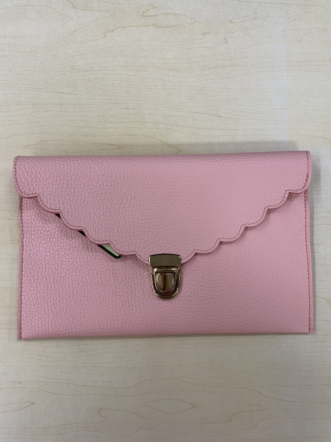 Scalloped Clutch Pink
