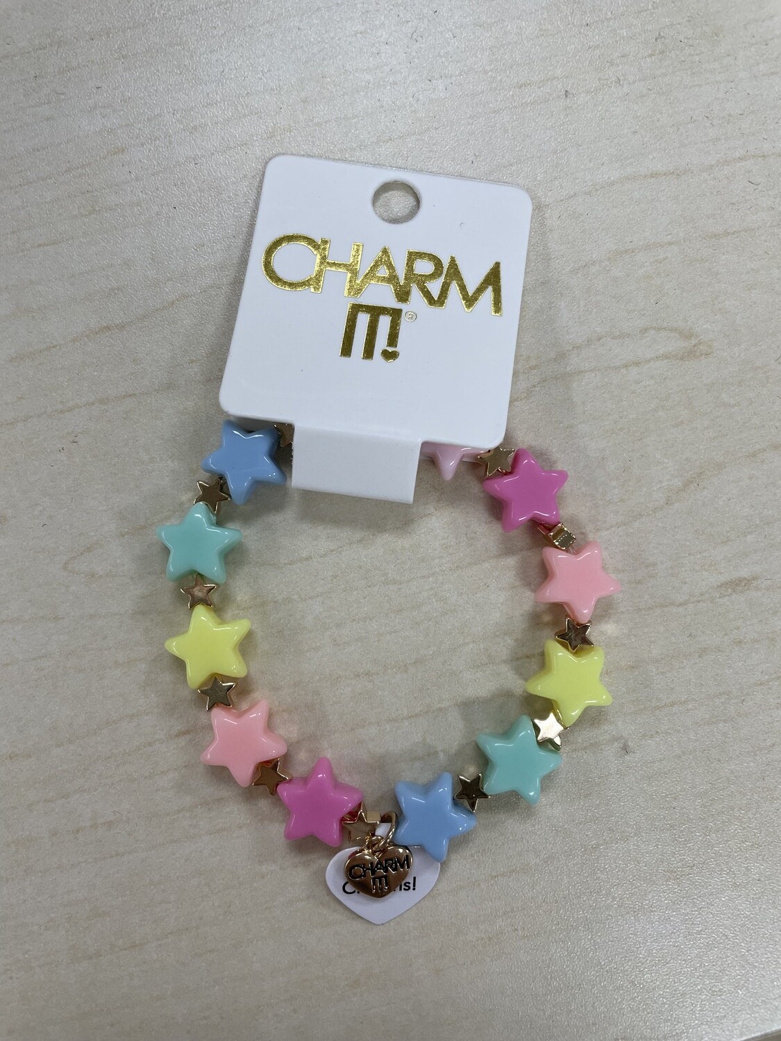 Charm It Rainbow Star Stretch Bracelet