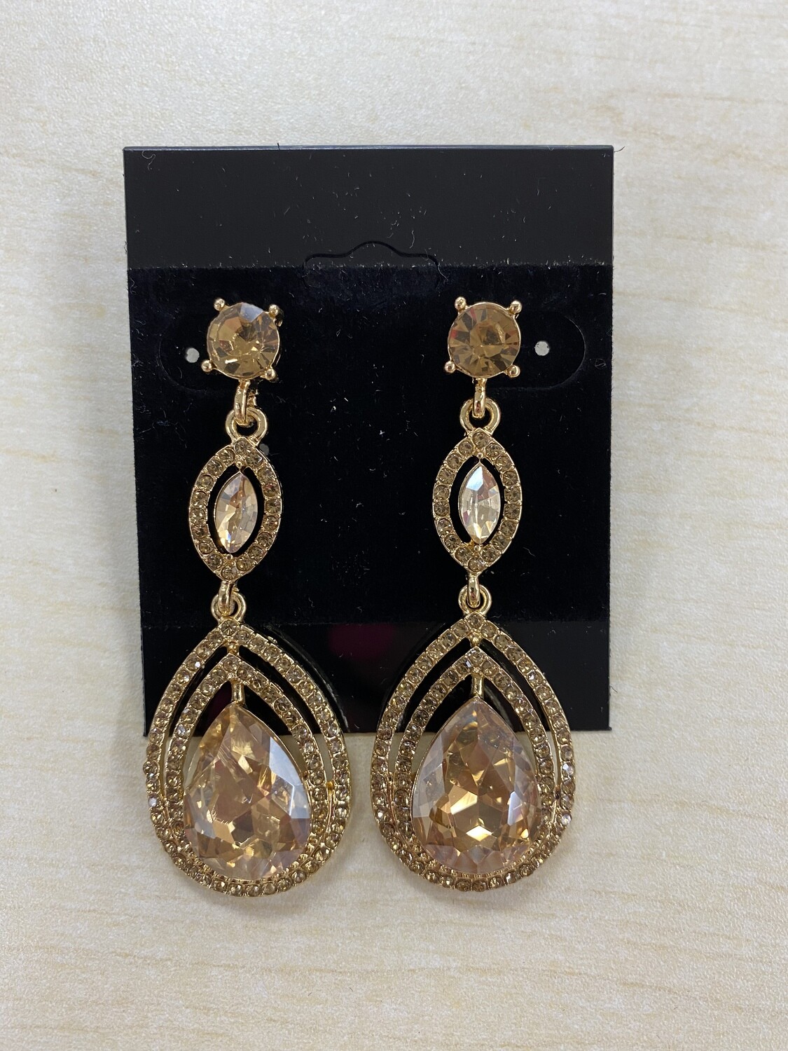Formal Earrings Layered Gold