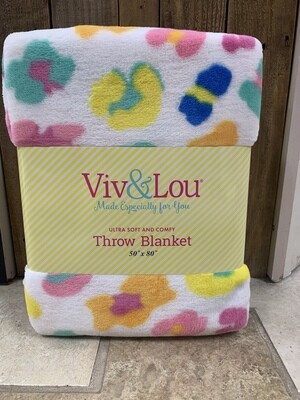 Viv & Lou Soft Fun Leopard Blanket