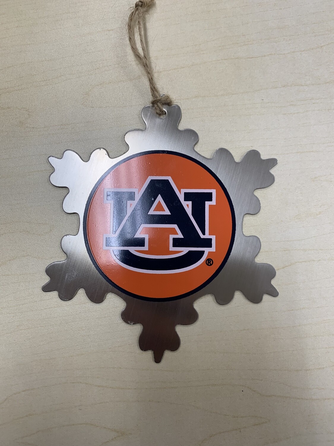 Metal Snowflake Auburn Ornament