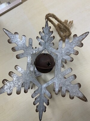 XL Jingle Bell Snowflake Ornament