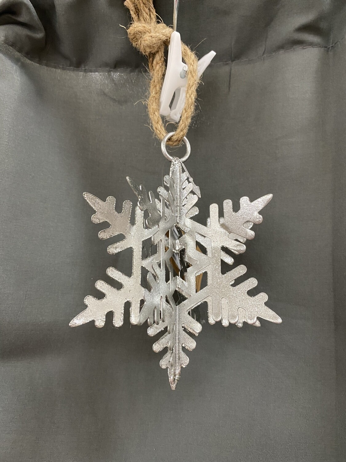 Tin 3D Snowflake Ornament