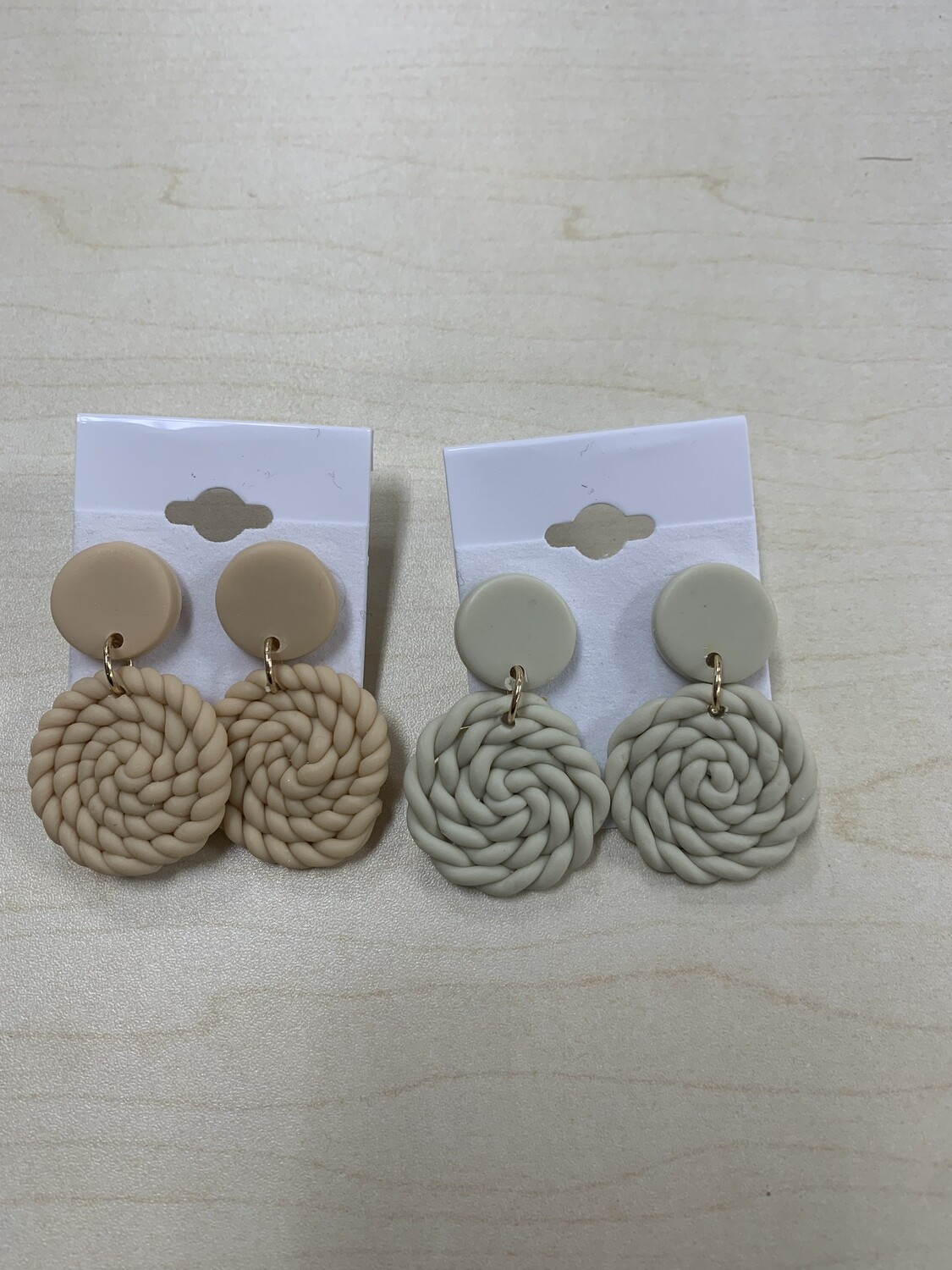 Small Woven Double Circle Earrings