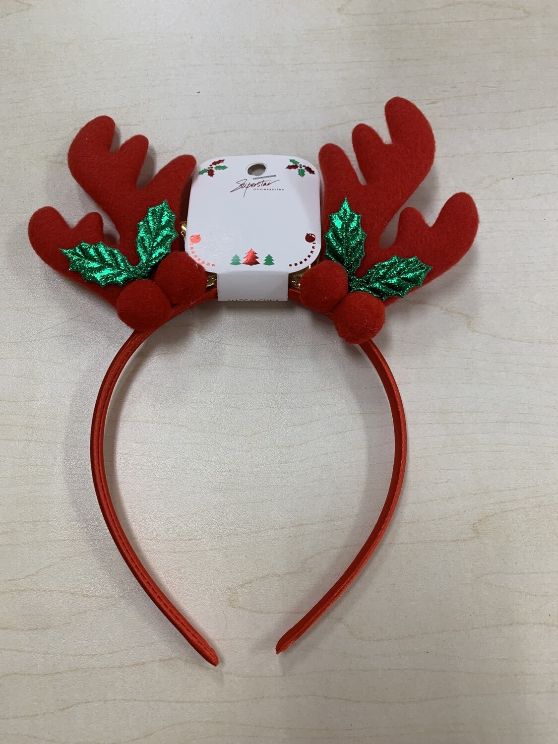 Reindeer with Double Mistletoe Headband