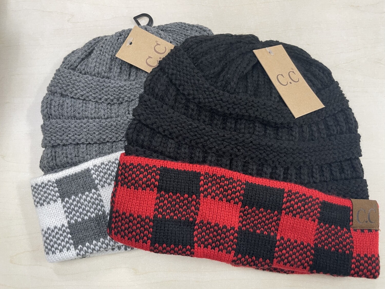 Buffalo Plaid CC Beanie