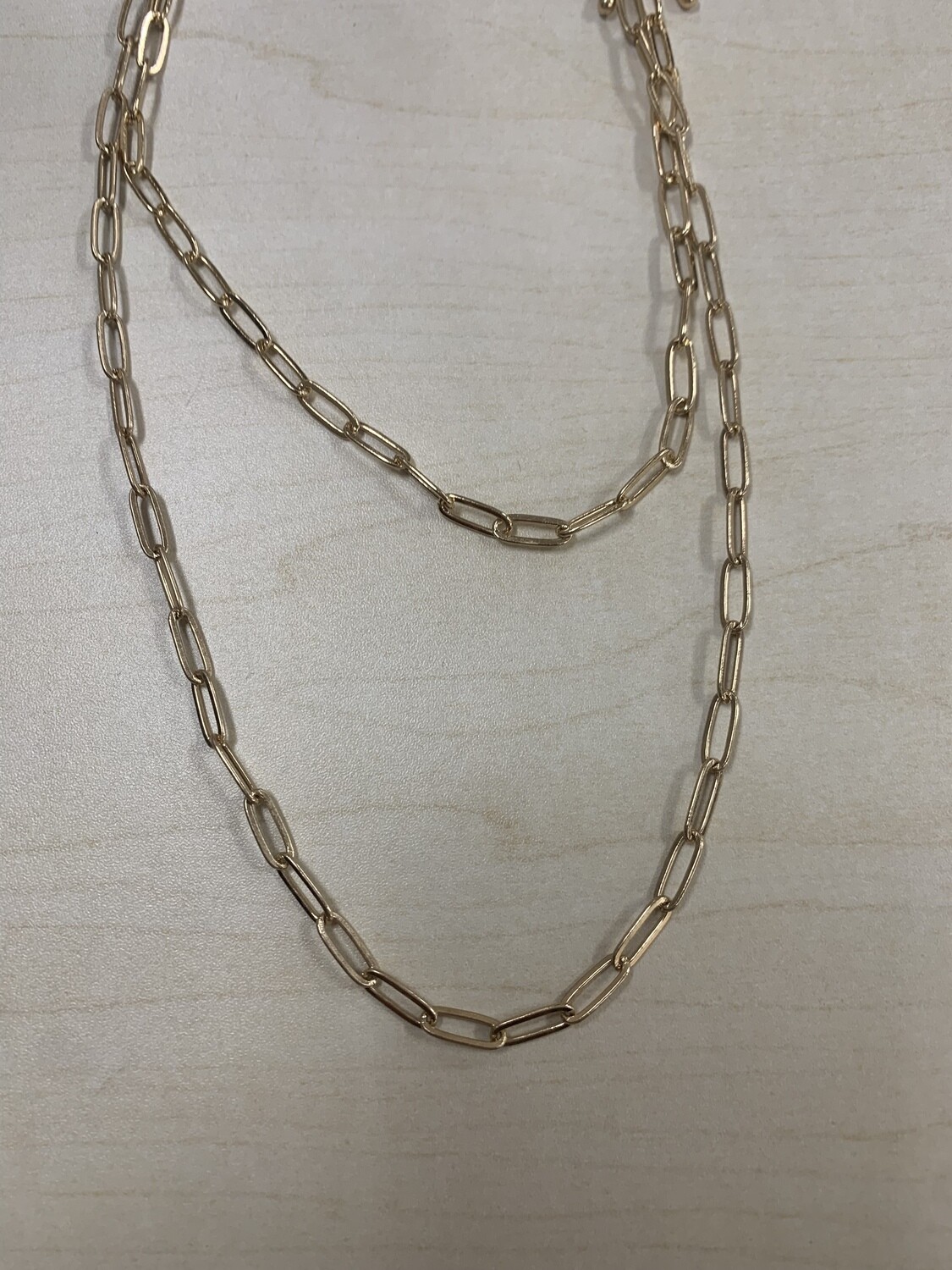 Double Layered Basic Chain Necklace