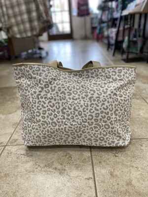 Natural Leopard Ally Tote