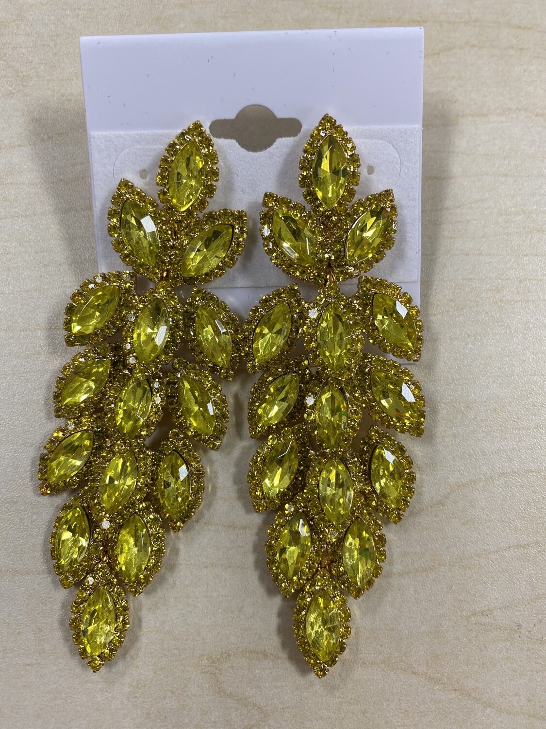 Formal Earrings Yellow Many Marquis