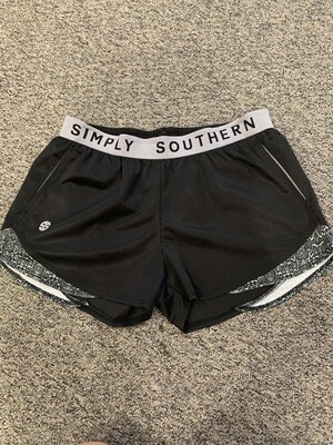 Simply Southern Athletic Shorts Snakeskin