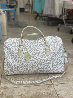 Natural Leopard Travel Bag
