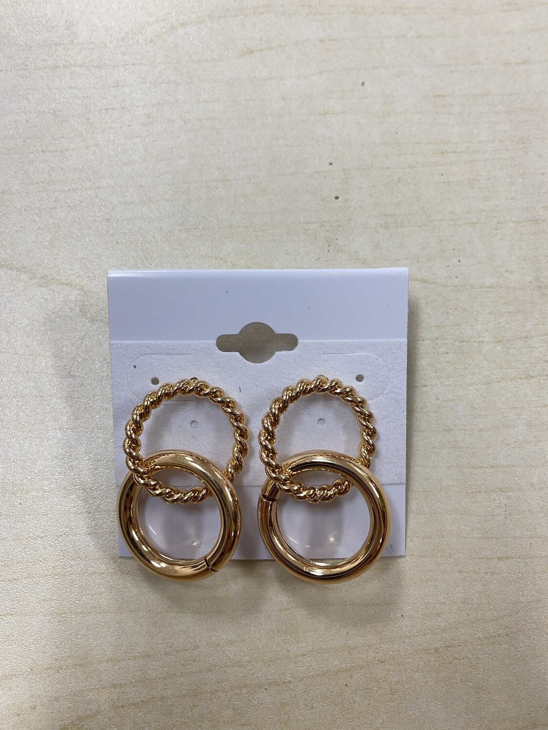 Double Textured Hoop Earrings