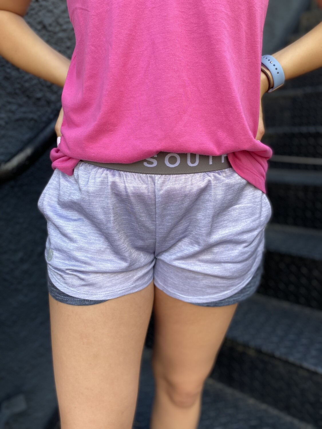 Simply Southern Athletic Shorts Light Grey