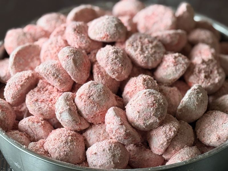 Mrs. Joy’s Strawberry Snowball Cookies