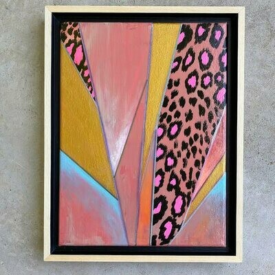 Sassy Cheetah Pink on canvas