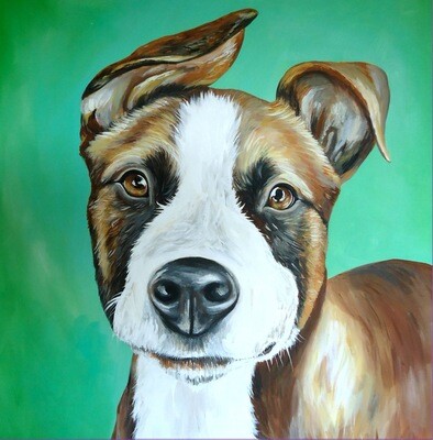 16x20 Custom Painted Pet Portrait