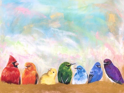 Chakra Birds Painting