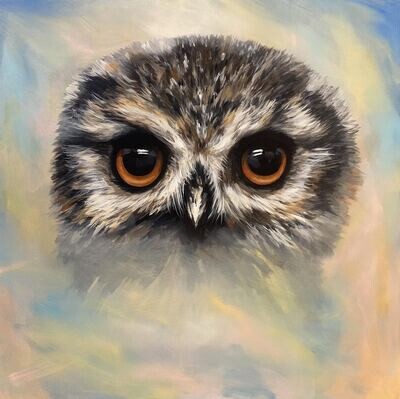 Owl Eyes painting