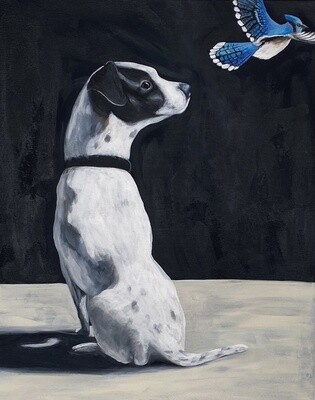 Pup&#39;s Bluejay painting