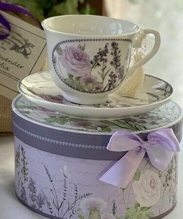 Lavender Rose Tea Cup and Saucer