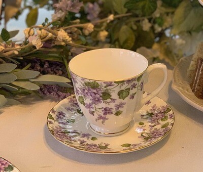 Violet Cup and Saucer