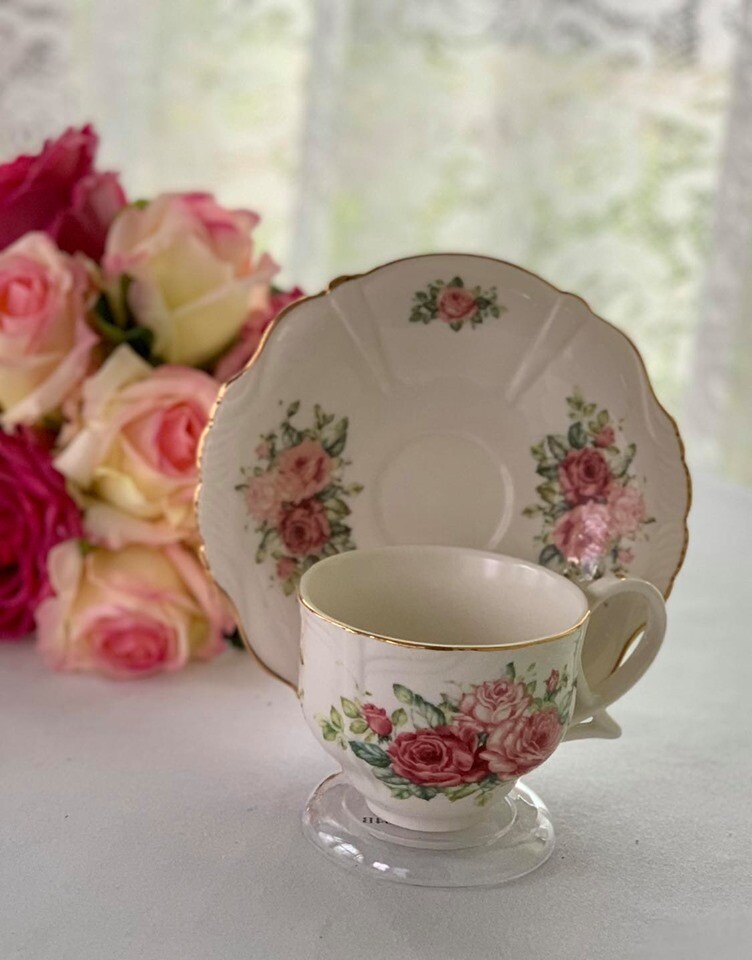 Hidcote Rose Cup and Saucer