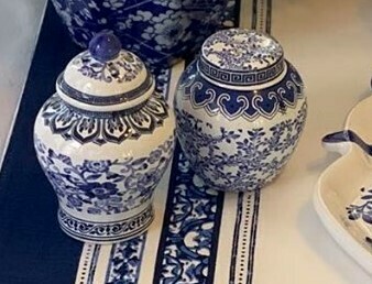 Blue and White Salt and Pepper