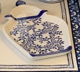 Blue and White Tray