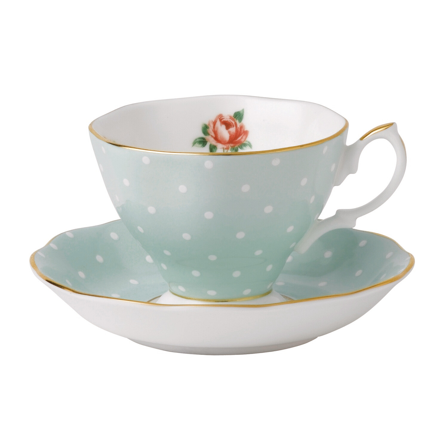 Polka Rose Cup and Saucer