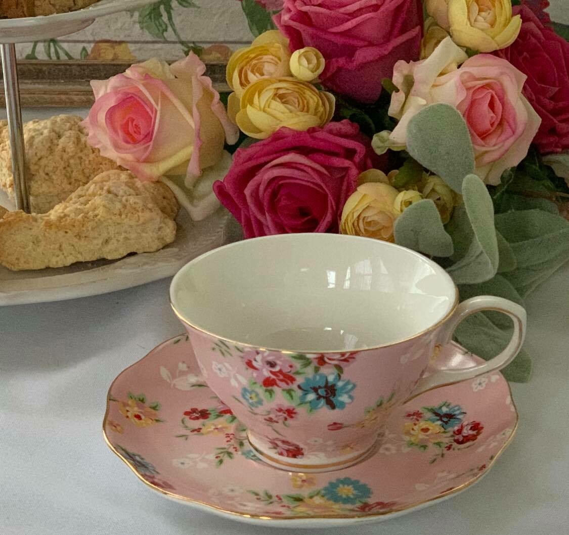 Shabby Rose Pink Tea Cup