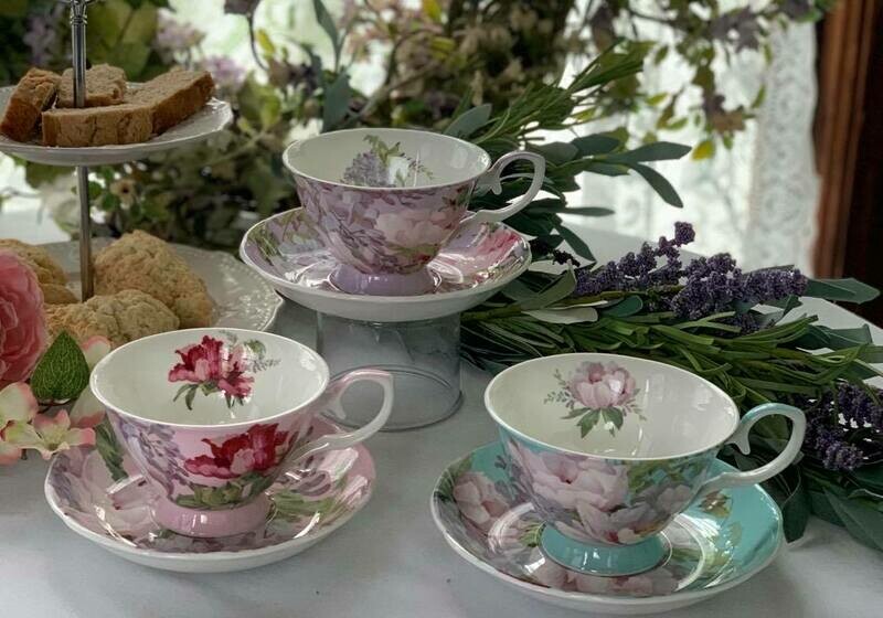 Peony Blossom Cup and Saucer