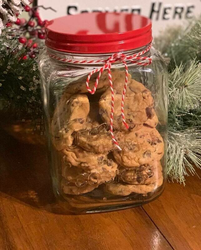 Vintage Style Glass Cookie Jar