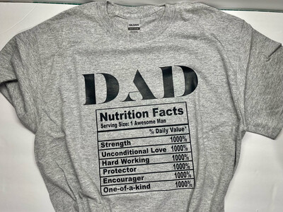 Dad Nutrition Facts T-shirt