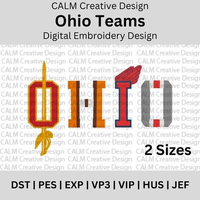 &quot;Ohio Teams&quot; Embroidery Design