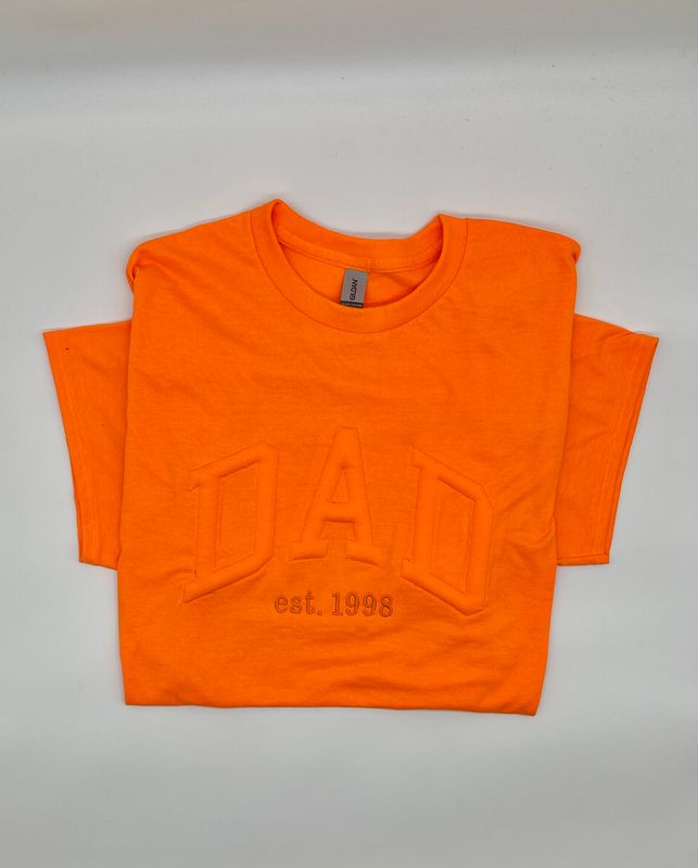 Embossed &quot;DAD&quot; T-shirt