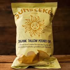 Organic 100% Grass-Fed Beef Tallow Potato Chips sprinkled with Celtic Sea Salt