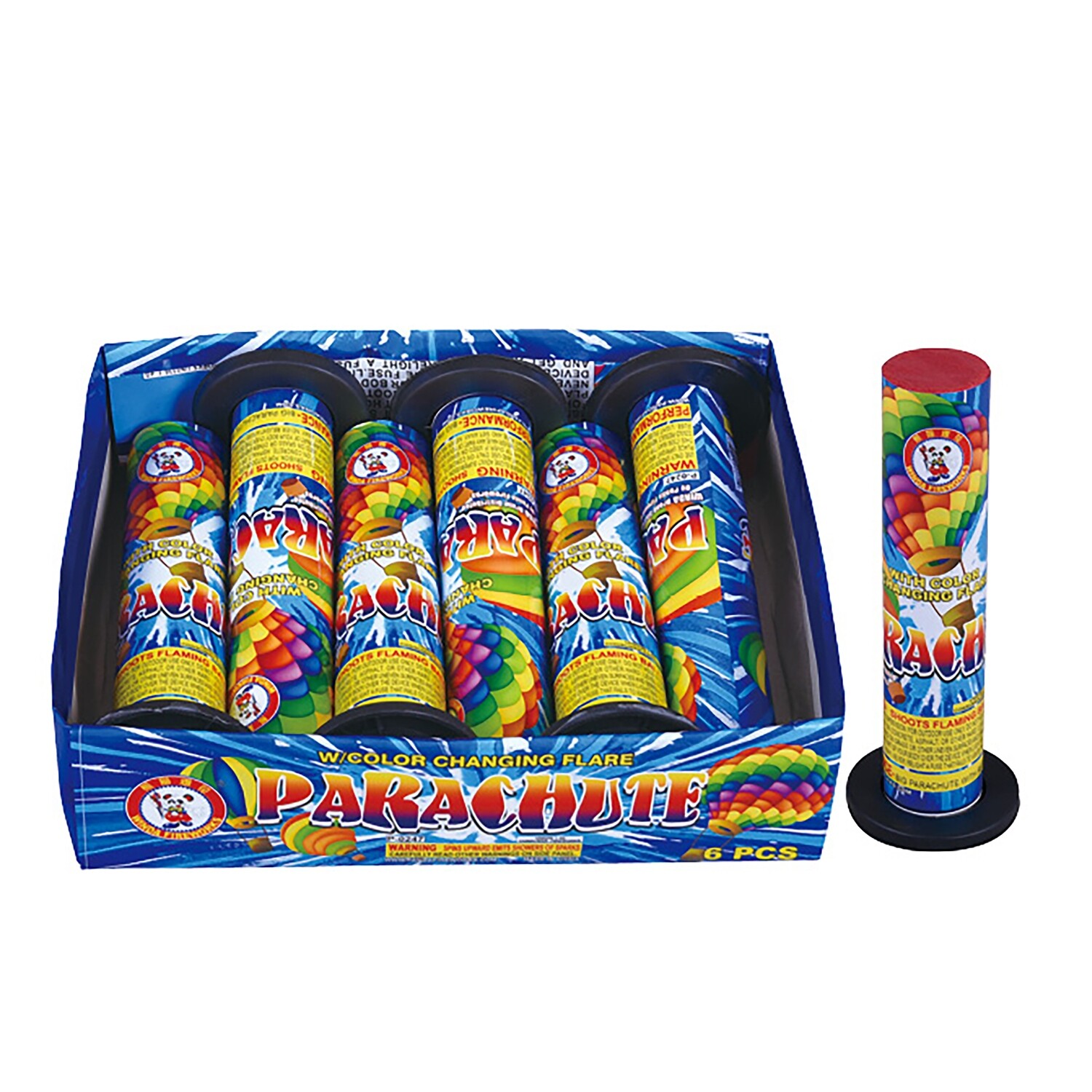 PARACHUTE with COLOR CHANGING FLARE - (18/6)