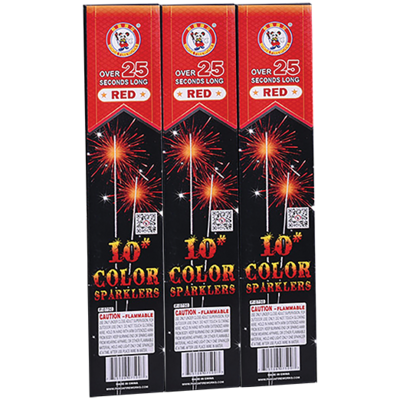 WINDA No. 10 ALL RED SPARKLERS (24/12/8)