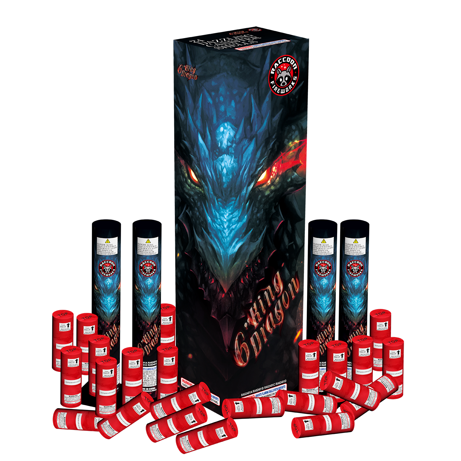 6&quot; KING DRAGON - 24 Canister Shells - (3/24)