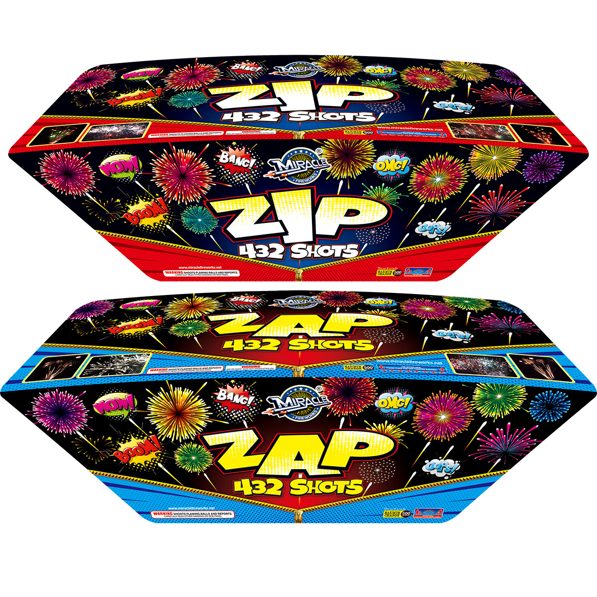 ZIP and ZAP 432 shot 500 Gram Zipper Cakes - (1/2)