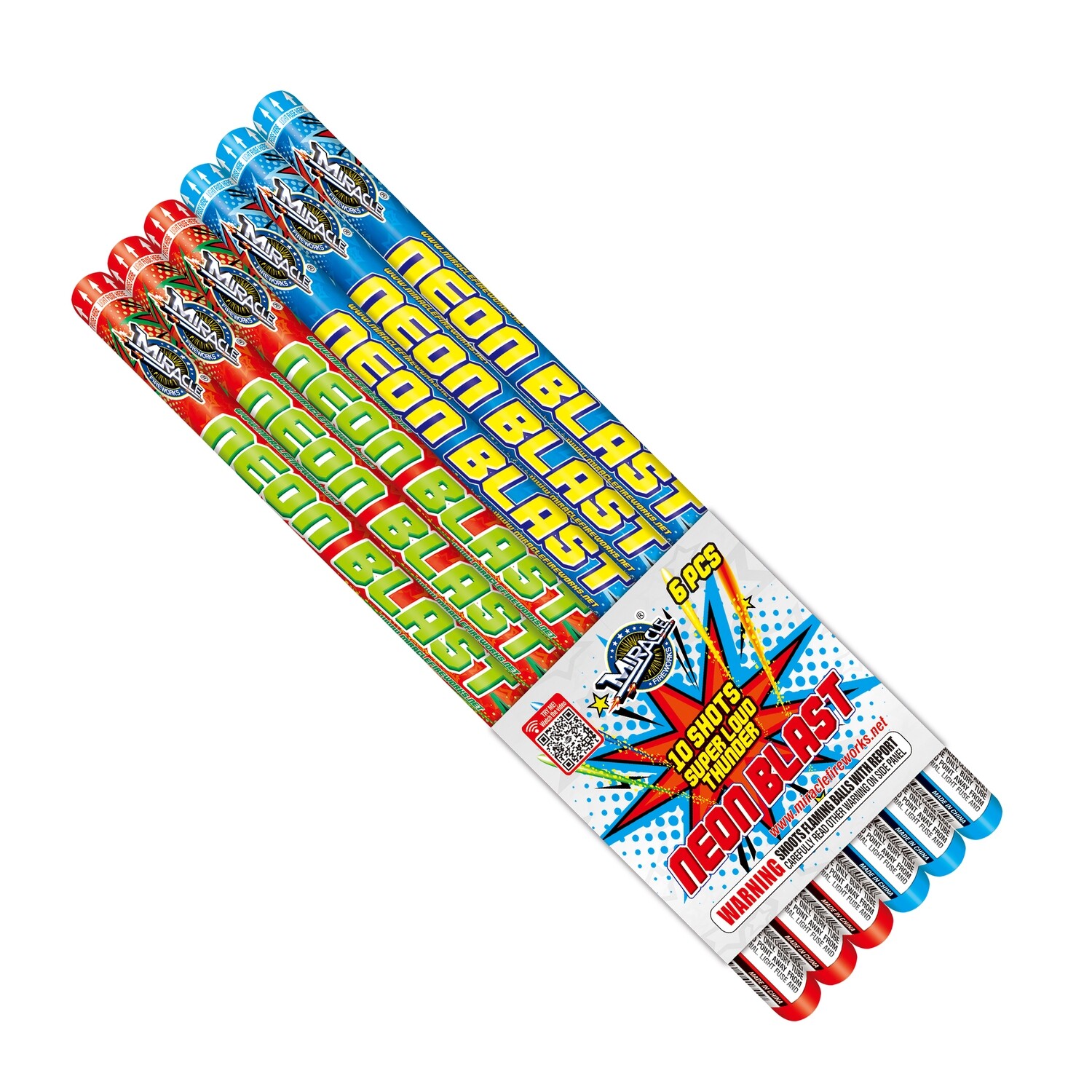 10 Shot NEON BLAST CANDLES - (24/6)