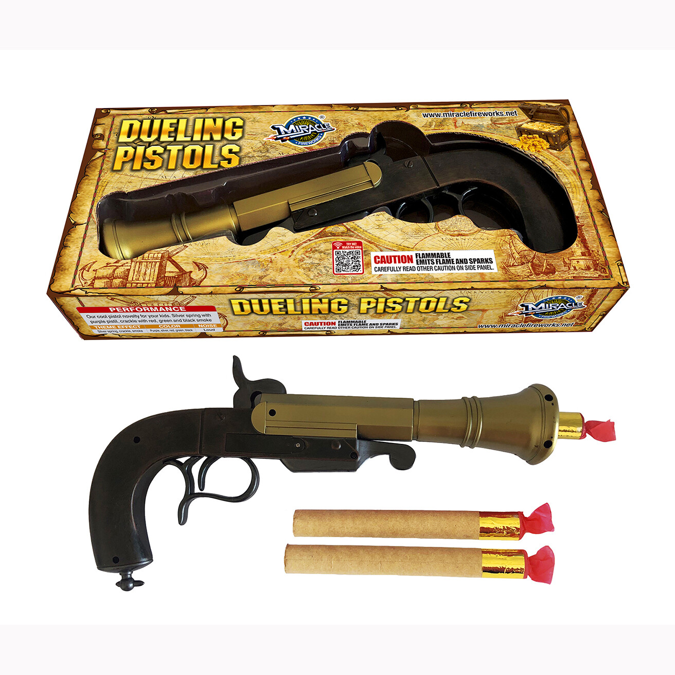 DUELING PISTOL with 4 refills - (12/1)