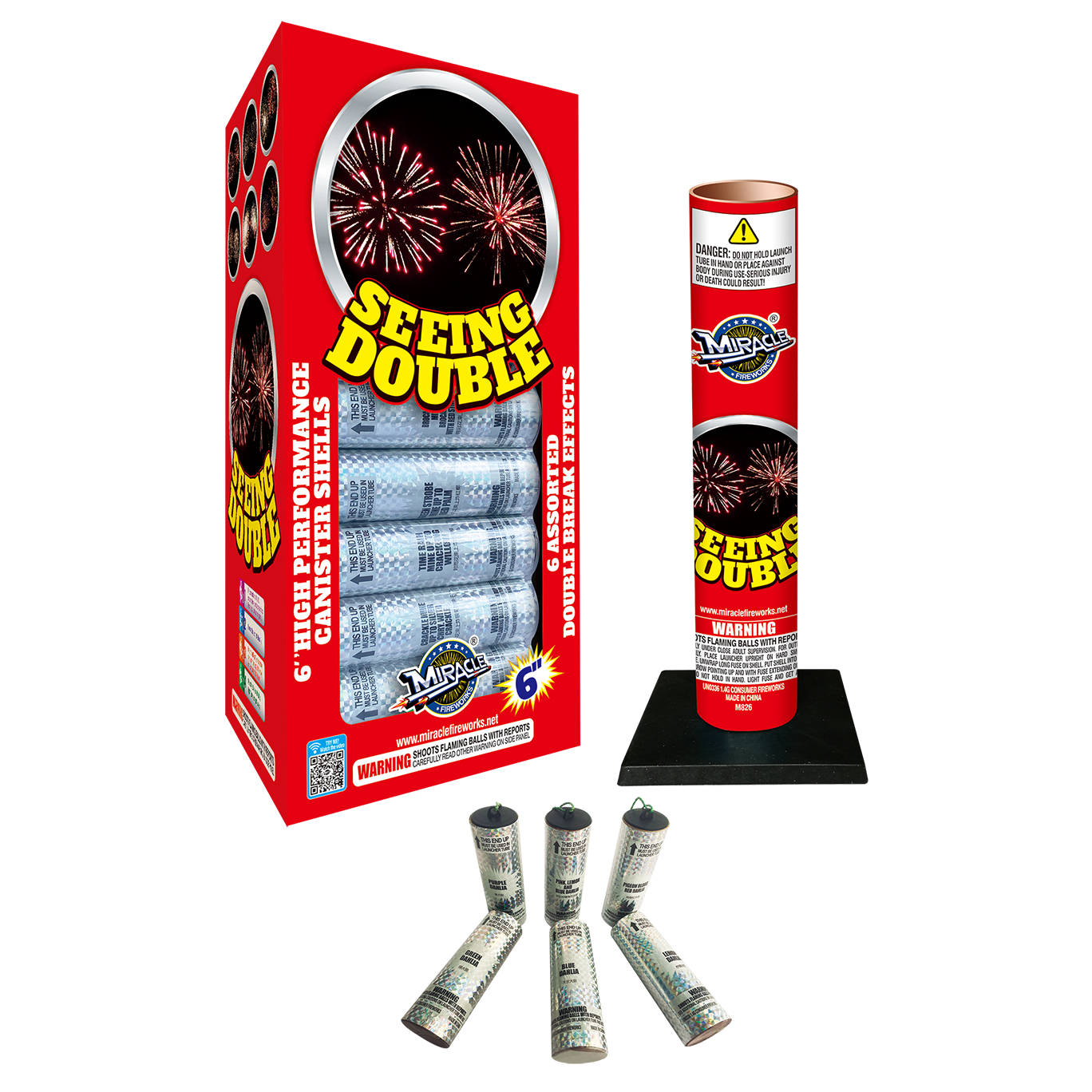 6&quot; SEEING DOUBLE CANISTER SHELLS - (9/6)