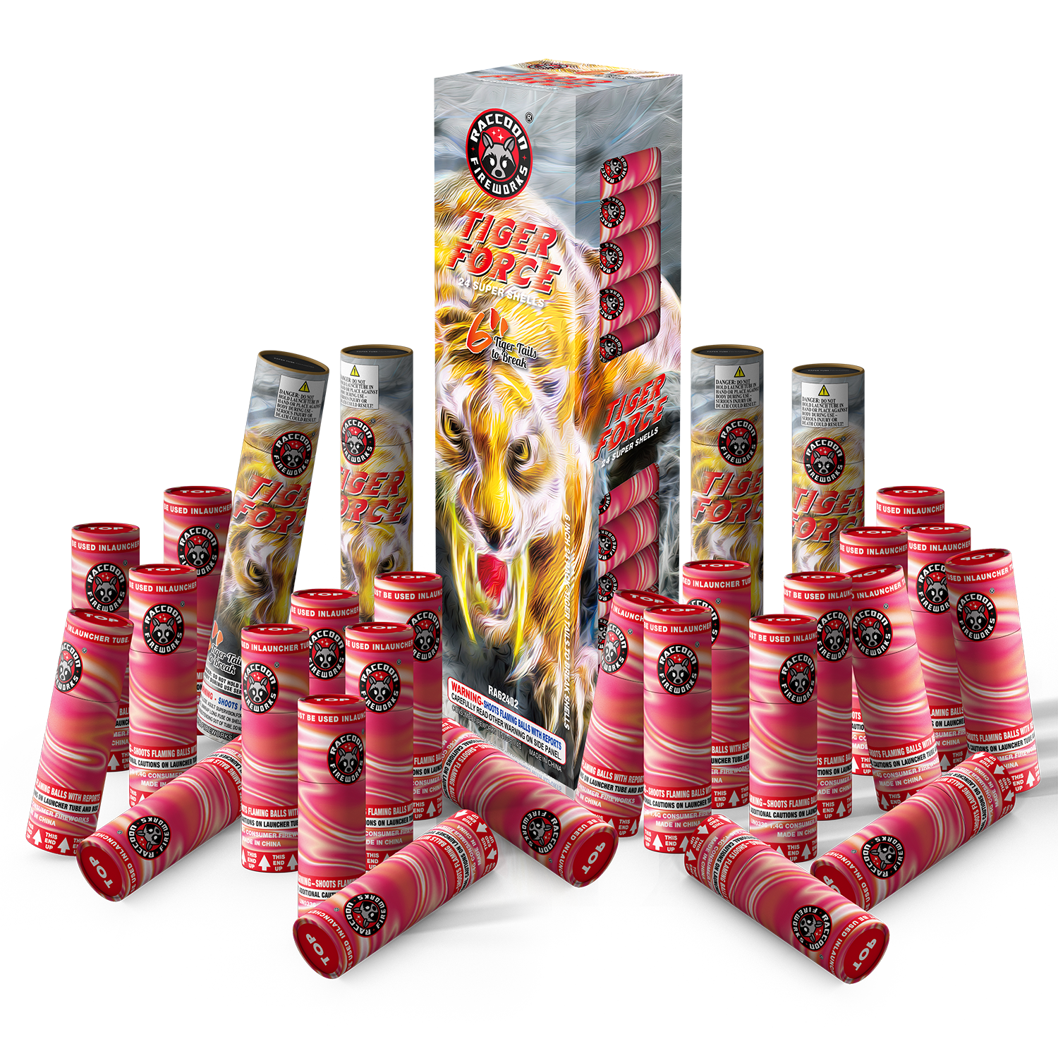 6&quot; TIGER FORCE CANISTER SHELLS - 24 Pack - (3/24)