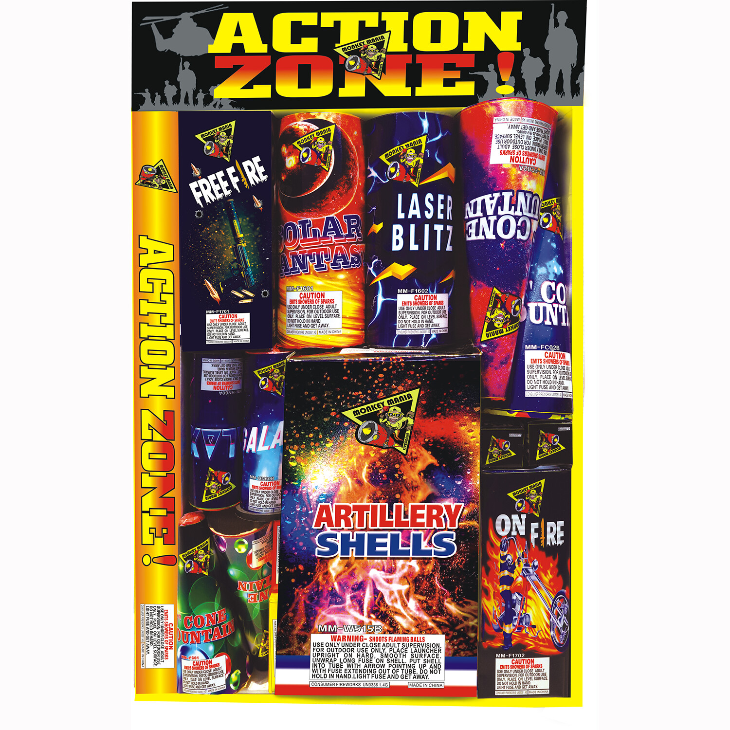 ACTION ZONE ASSORTMENT - (4/1)